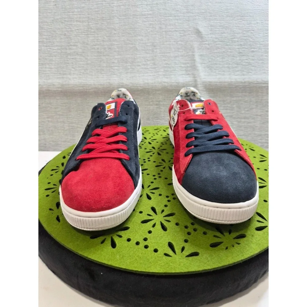 Puma MC Shan 345962-01 Mens US 10.5 Athletic Shoes Ribbon Red Navy Sneakers